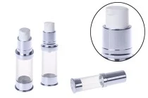 Airless σωληνάριο για κρέμα 5 ml χρυσό / ασημί Airless σωληνάριο για κρέμα 5 ml χρυσό / ασημί