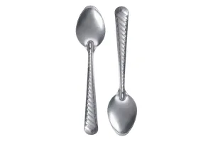 Metal spoon in silver color - 9.5 cm