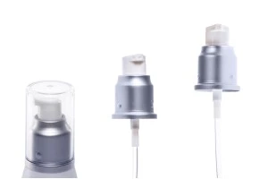 Sahnepumpe aus Aluminium mit PP24/410-Finish und transparenter Kappe-1