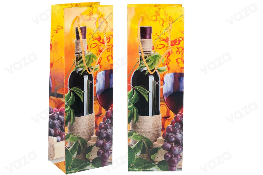 Wine bottle paper gift bags-