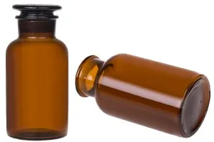 Flacon de pharmacie en couleur caramel avec bouchon en verre 500ml-1