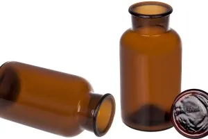 Flacon de pharmacie en couleur caramel avec bouchon en verre 500ml-2