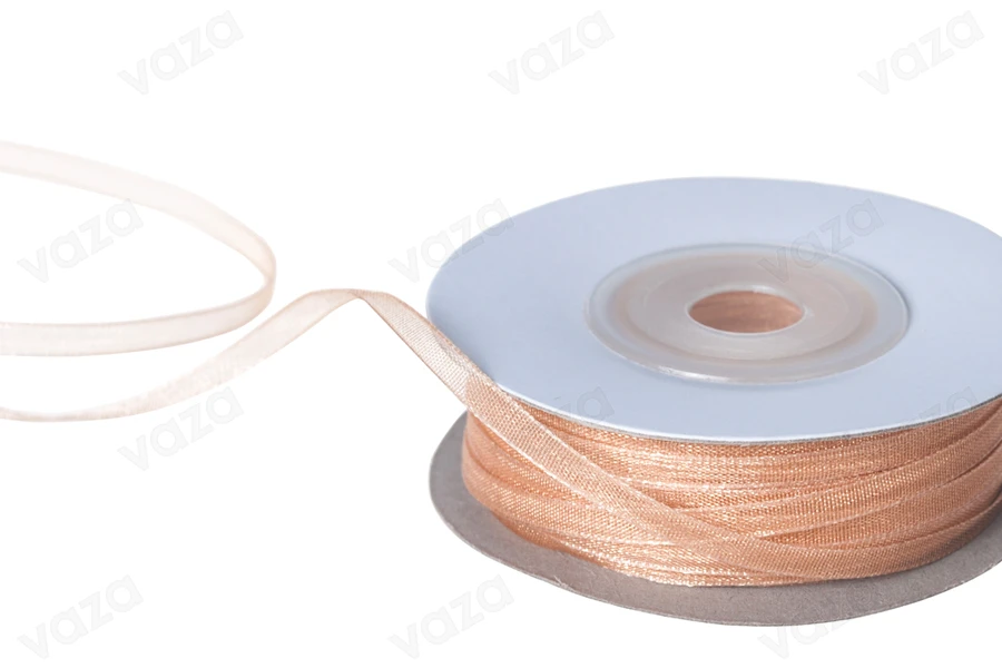 Sheer ribbon, 3mm wide in different colors - Each roll is 50 meters long.-image_group