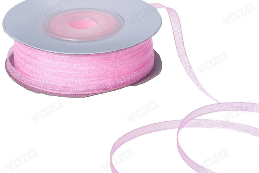 Sheer ribbon, 3mm wide in different colors - Each roll is 50 meters long.-image_group