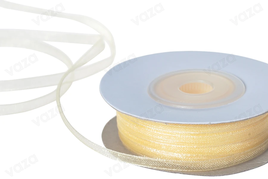 Sheer ribbon, 3mm wide in different colors - Each roll is 50 meters long.-image_group