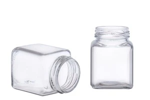 Barattolo quadrato in vetro da 106 ml-1