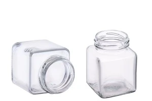 Barattolo quadrato in vetro da 106 ml-2