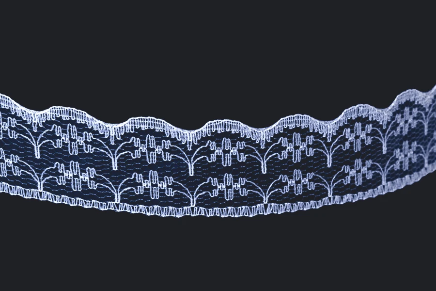 Dentelle en polyester avec une largeur de 21 mm - 10 mètres Dentelle en polyester avec une largeur de 21 mm - 10 mètres