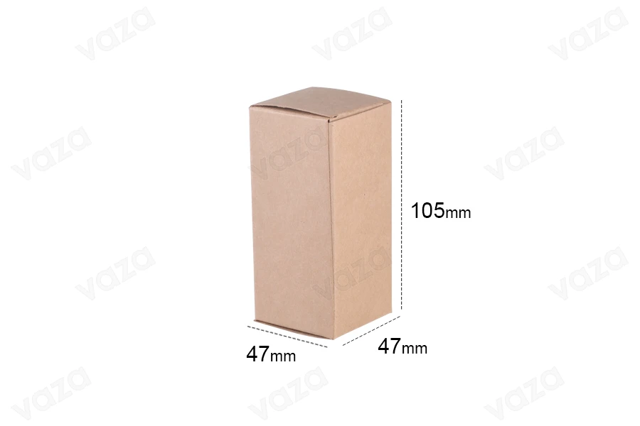 Paper box 47x47x105 mm kraft ecological - 50 pcs-image_dimensions