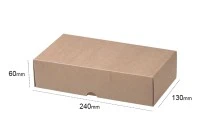 Boîte d'emballage en papier kraft sans fenêtre 240 x 130 x 60 mm - 12 pcs Boîte d'emballage en papier kraft sans fenêtre 240 x 130 x 60 mm - 12 pcs