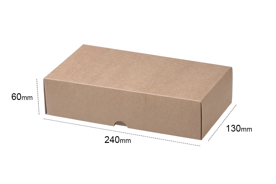 Boîte d'emballage en papier kraft sans fenêtre 240 x 130 x 60 mm - 12 pcs Boîte d'emballage en papier kraft sans fenêtre 240 x 130 x 60 mm - 12 pcs