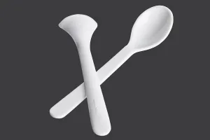 Cuillère en plastique en écaille 13,5 cm-2