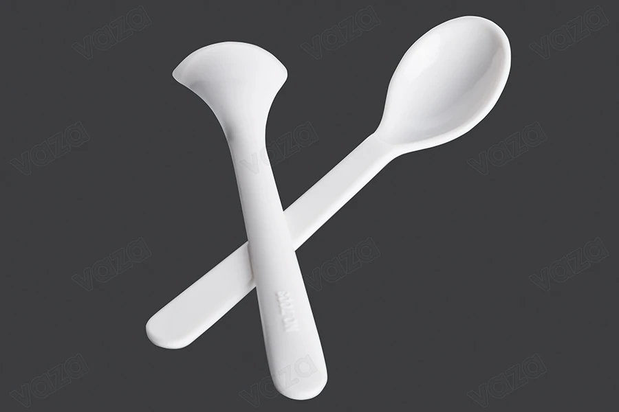 Bone-shaped plastic teaspoon 13.5 cm-image_dimensions