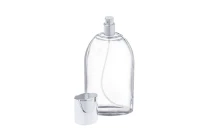 Glass bottle 100 ml with aluminum silver spray and cap-image_dimensions