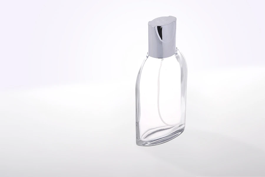 Glass bottle 100 ml with aluminum silver spray and cap-image_group
