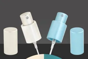 Light blue aluminum spray pump MATTE 18/415-3
