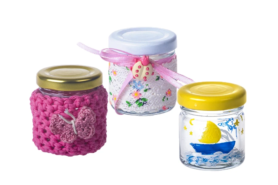 Μπομπονιέρα βαζάκι 40 ml γυάλινο χωρίς καπάκι *-εικόνα_σύνθεση