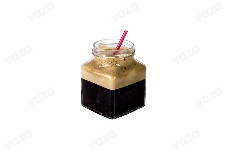 Τετράγωνο βάζο για μέλι ή καφέ 212 ml T.O 58-εικόνα_διαστάσεις