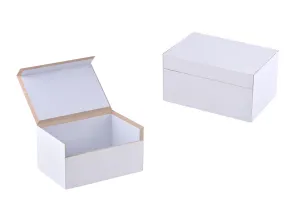 Petite boîte en bois multi-usages 75x50x40 blanche-1