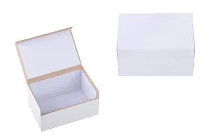 Petite boîte en bois multi-usages 75x50x40 blanche-3