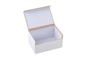 Petite boîte en bois multi-usages 75x50x40 blanche-4
