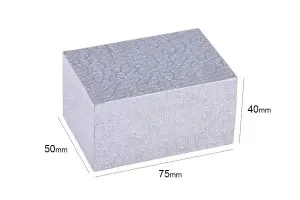 Scatola di legno multiuso di dimensioni 75x50x40, di colore argento.-2