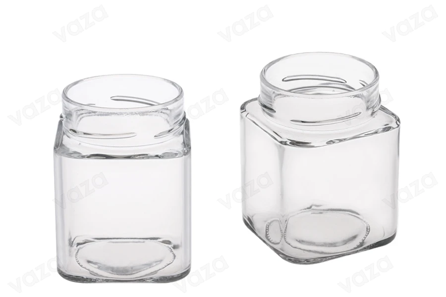 Viereckiges Glas für Honig 314 ml T.O 70 DEEP Viereckiges Glas für Honig 314 ml T.O 70 DEEP-produktbild