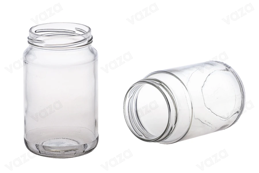 Klassisches zylindrisches Glas 370 ml - für ein halbes Kilo Honig - 22 Stk-bildgruppe