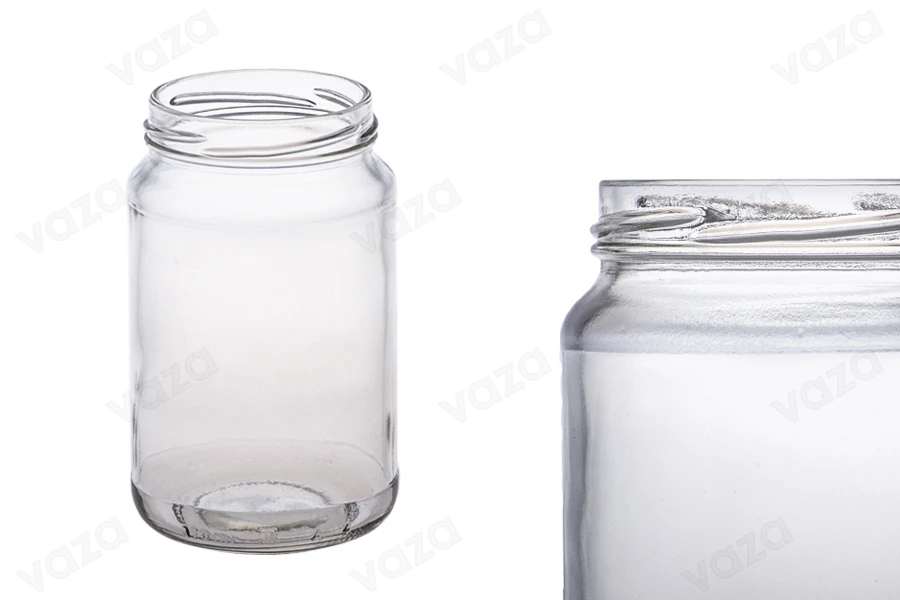 Klassisches zylindrisches Glas 370 ml - für ein halbes Kilo Honig - 22 Stk-bildabmessungen