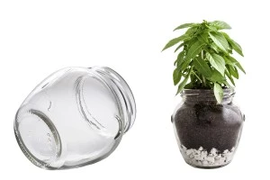 Βαζάκι γλαστράκι για μπομπονιέρα γάμου & βάπτισης 580 ml * - 60 τμχ-1