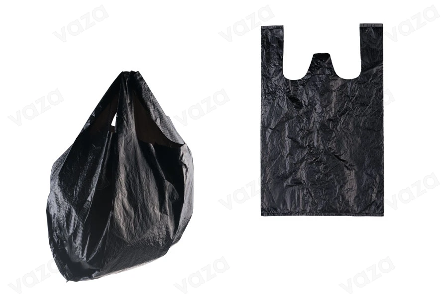 Σακούλα πλαστική 26x40 cm σε μαύρο χρώμα - 100 τμχ-εικόνα_προϊοντική