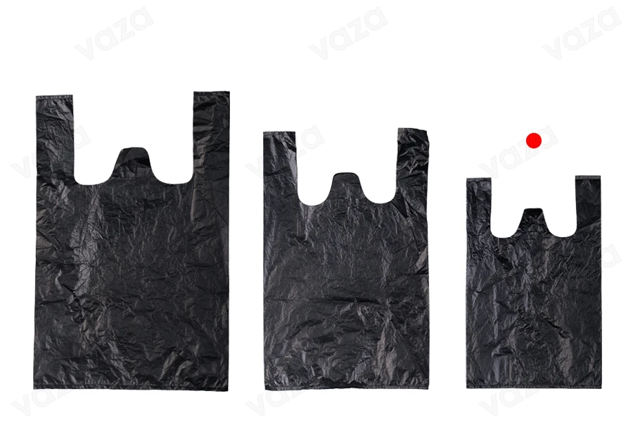 Σακούλα πλαστική 26x40 cm σε μαύρο χρώμα - 100 τμχ-εικόνα_σύνθεση
