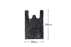 Plastiktüte 32x50 cm schwarz-100 Stücke-3