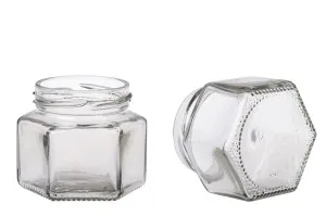 106ml hexagonal glass jar - 30 pcs.-2