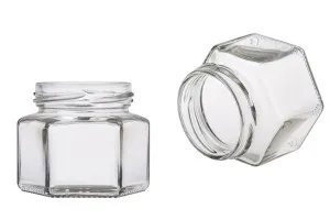 106ml hexagonal glass jar - 30 pcs.-1