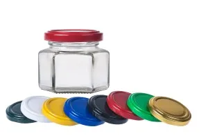106ml hexagonal glass jar - 30 pcs.-6