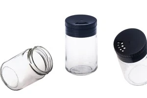 Μικρό κλασικό βαζo για μπαχαρικά 156 ml με καπάκι με οπές και κόσκινο *-2