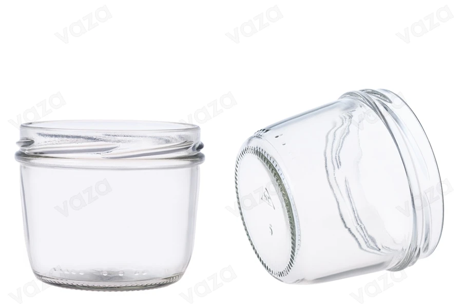 Kavanoz qelqi 230 ml për ëmbëlsira dhe qirinj - 26 copë Kavanoz qelqi 230 ml për ëmbëlsira dhe qirinj - 26 copë -imazh_dimensione