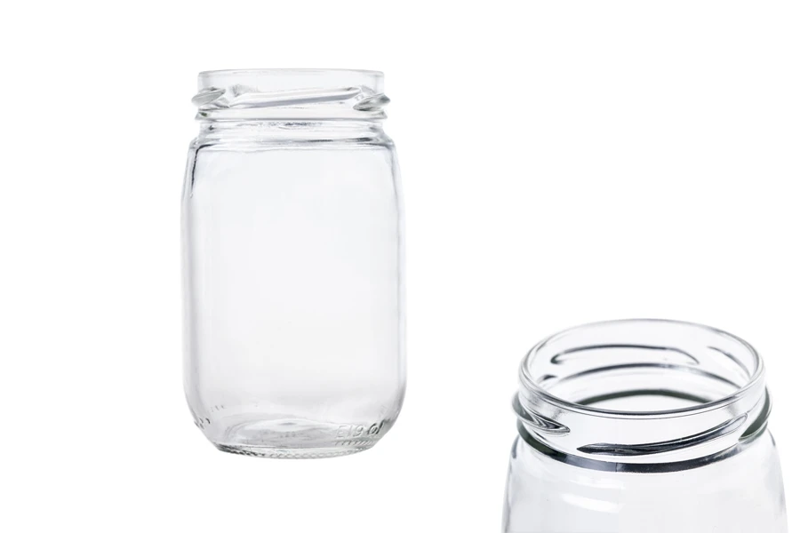 190ml round-sided glass jar with jar mouth for 53TO deep finish caps - 70 pcs