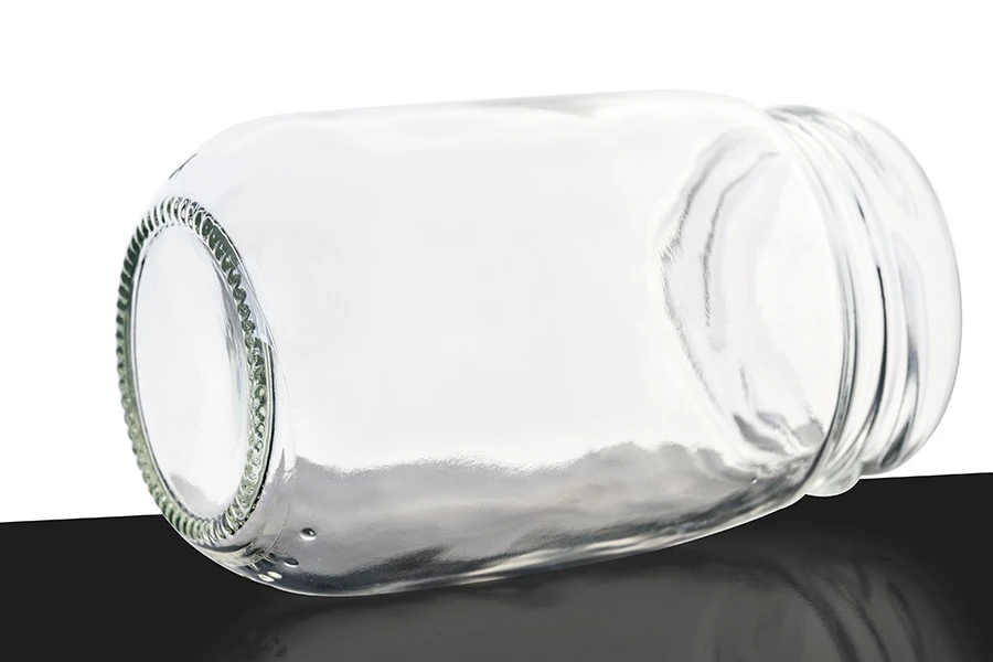 190ml round-sided glass jar with jar mouth for 53TO deep finish caps - 70 pcs