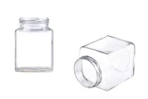 580ml square jar with 70TO deep finish for sauces, honey and sweet preserves.