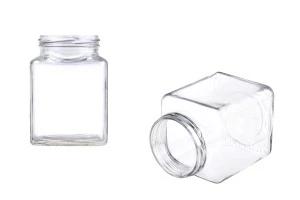 Τετράγωνο βάζο για σάλτσες, μέλι και γλυκά 580 ml (T.O 70)-1