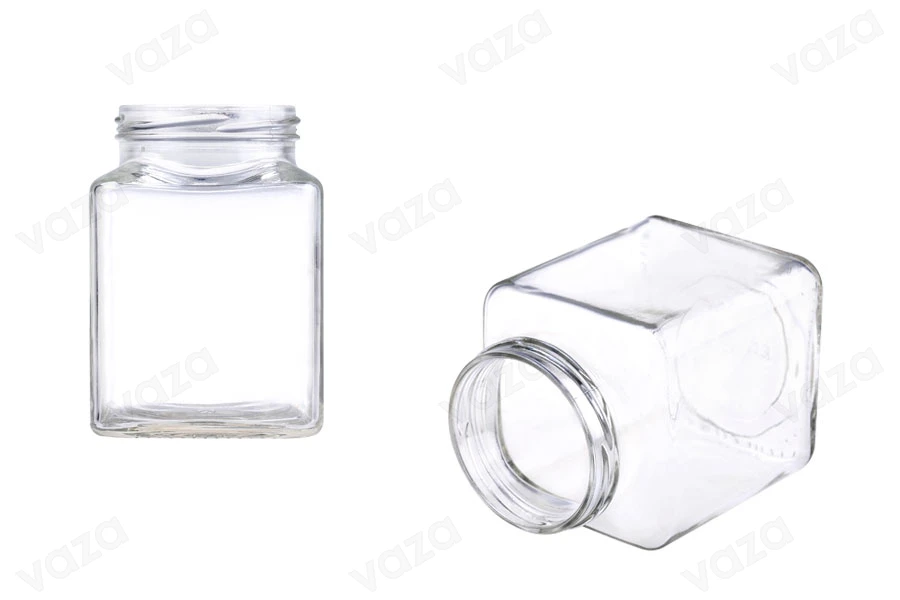 Viereckiges Glas für Soßen, Honig und Süßigkeiten 580 ml (T.O. 70)-εικόνα_προϊοντική