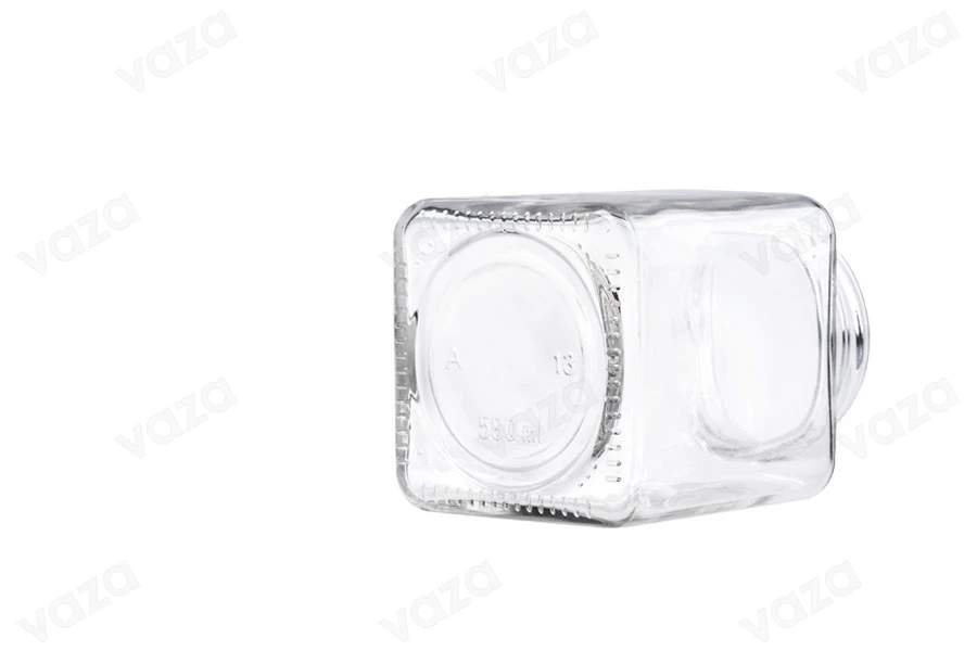 Viereckiges Glas für Soßen, Honig und Süßigkeiten 580 ml (T.O. 70)-
