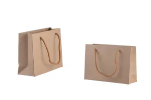 Eco kraft paper gift bag with cotton rope handle in size 190x60x130-1