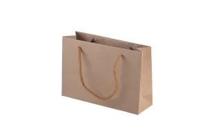 Eco kraft paper gift bag with cotton rope handle in size 190x60x130-3