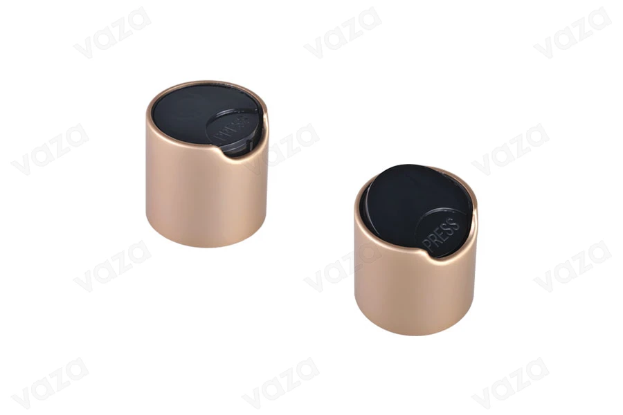 Tappo in plastica Disk Top PP28 con rivestimento in alluminio rame opaco con nero Tappo in plastica Disk Top PP28 con rivestimento in alluminio rame opaco con nero-dimensioni_immagine