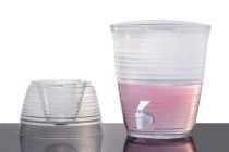 Plastic bowl 10 litres with white plastic tap Plastic bowl 10 litres with white plastic tap-εικόνα_διαστάσεις