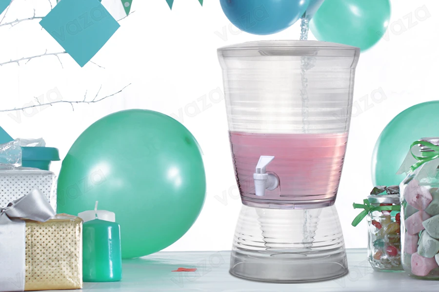 Plastic bowl 10 litres with white plastic tap Plastic bowl 10 litres with white plastic tap-εικόνα_σύνθεση