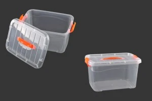 Boîte de rangement en plastique transparent 330x240x180-4